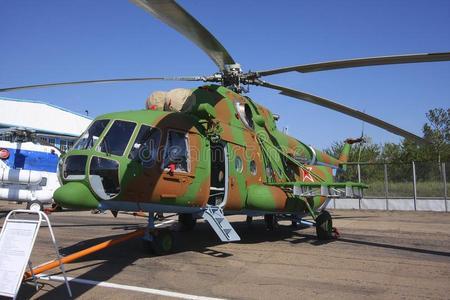 俄国的直升机在指已提到的人工厂地点照片